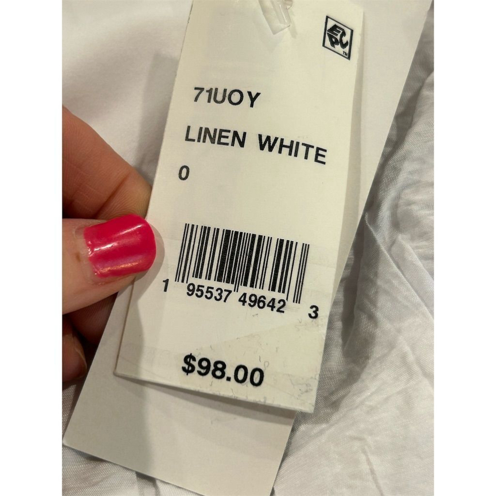 French Connection White One Shoulder Summer Dress Size 0 - Picture 7 of 11